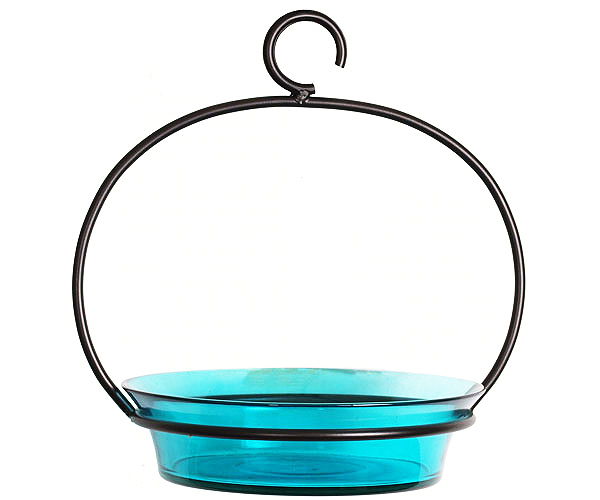 Aqua Glass Cuban Bird Bath Bowl