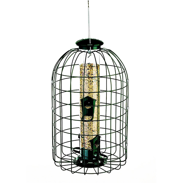 Caged Squirrel Resistant Tube Seed Feeder