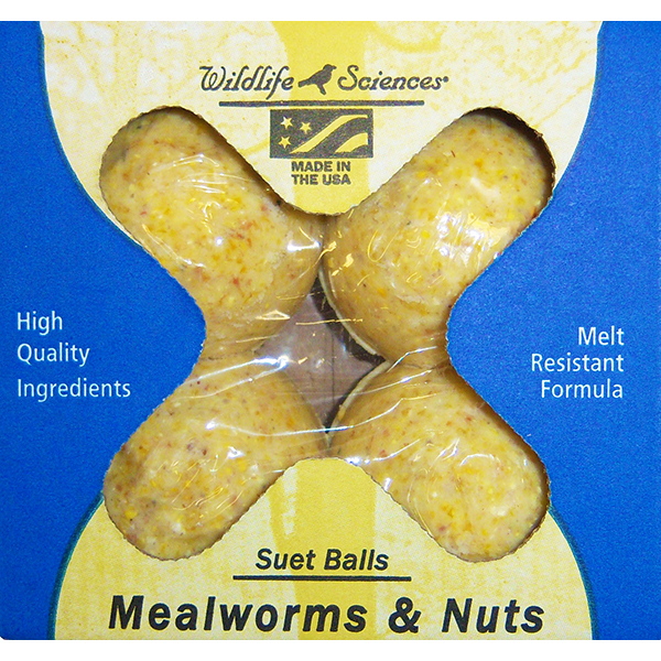 Mealworms & Nuts Suet Balls 4 pack