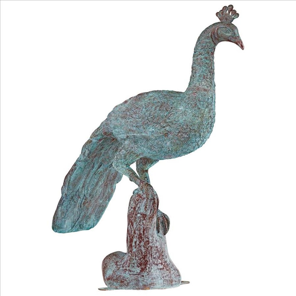 The Pleasant Peacock Bronze Statue