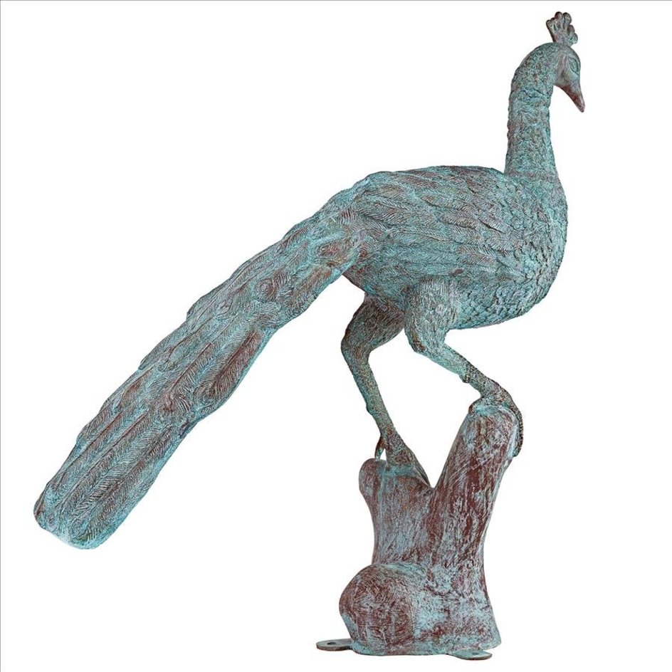 The Pleasant Peacock Bronze Statue