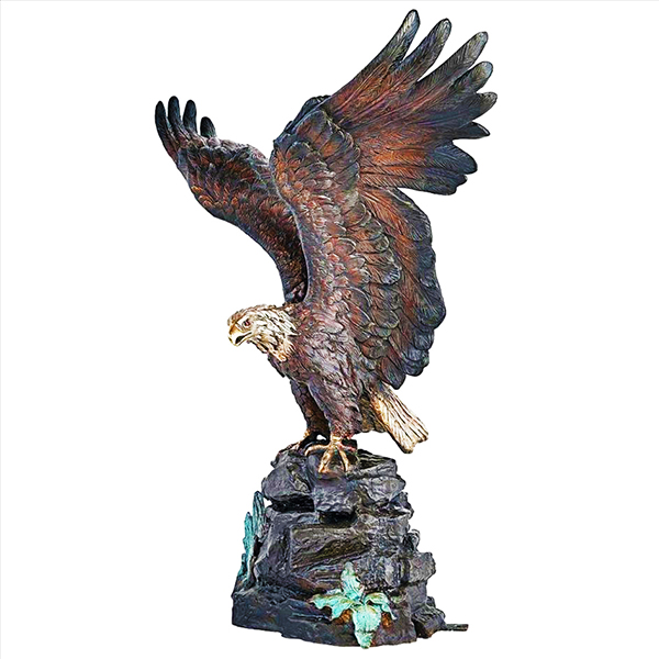 Strength & Patriotism Bald Eagle Bronze Statue