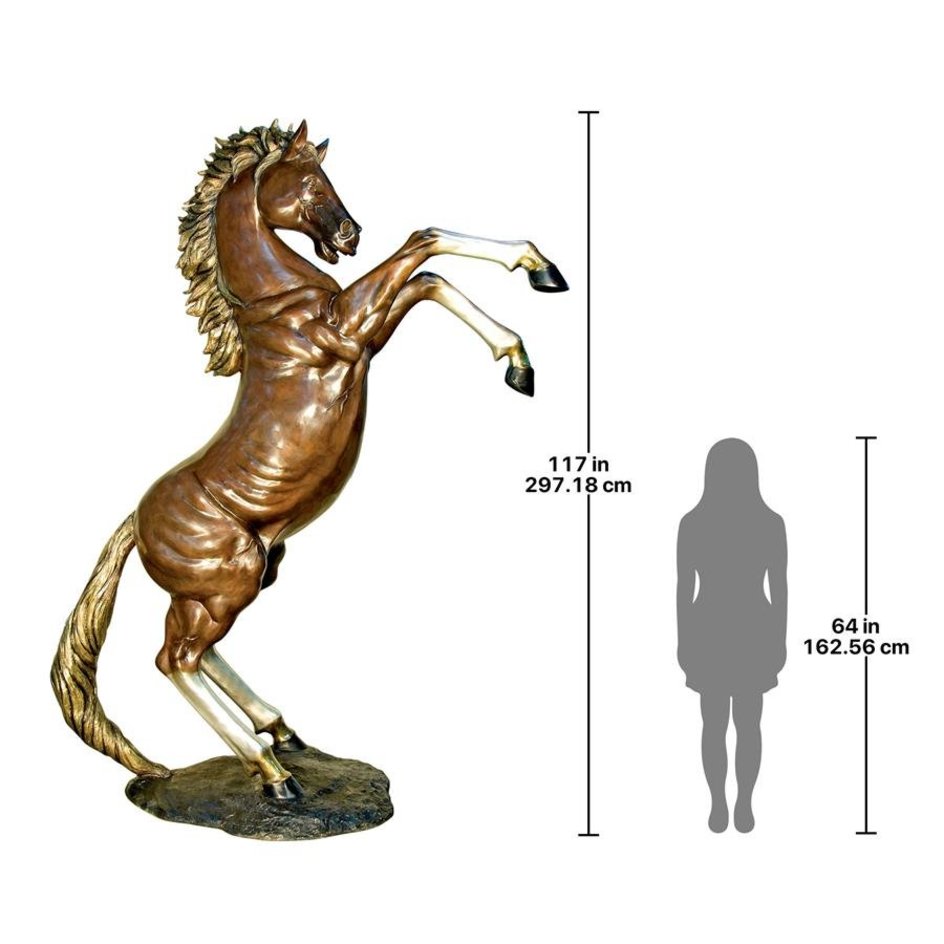 Life-size Majestic Spirit Rearing Horse