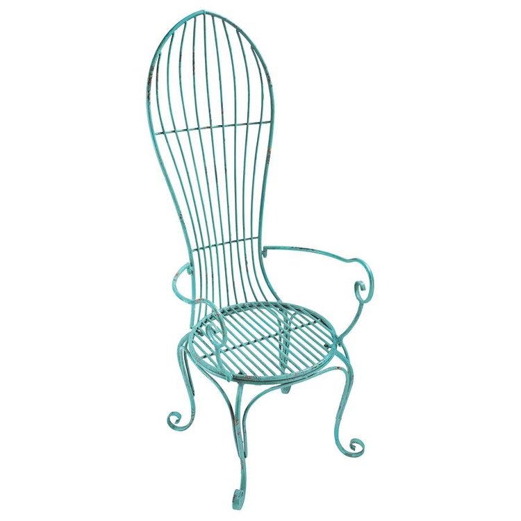 Balloon Back Metal Garden Arm Chair