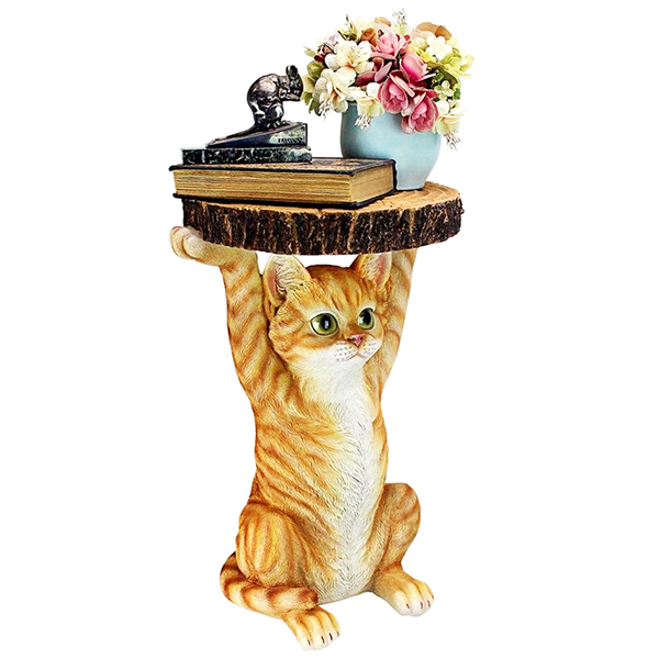 Tabby Service Sculptural Cat Side Table