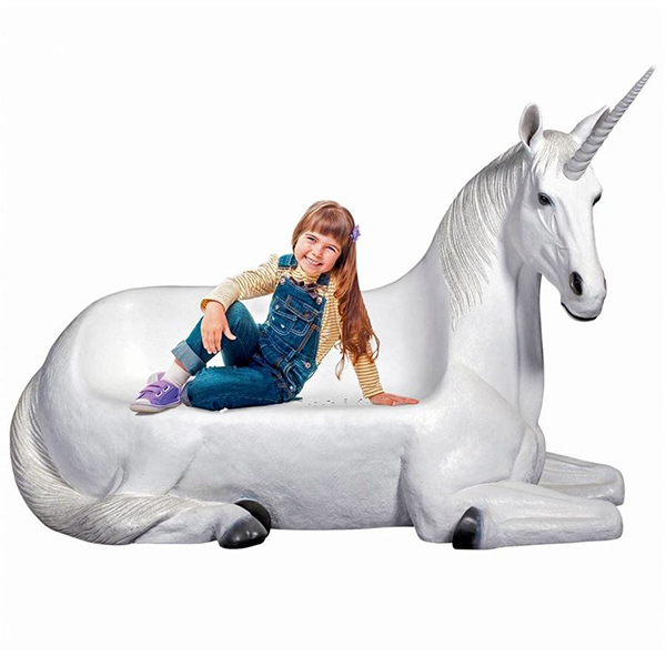 Mystical Unicorn Sculptural Bench