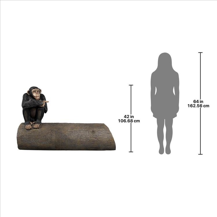 Monkey Do Chimpanzee Log Bench