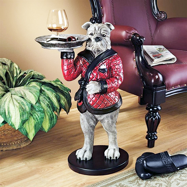 Bachelor Rex Bulldog Butler Pedestal Table