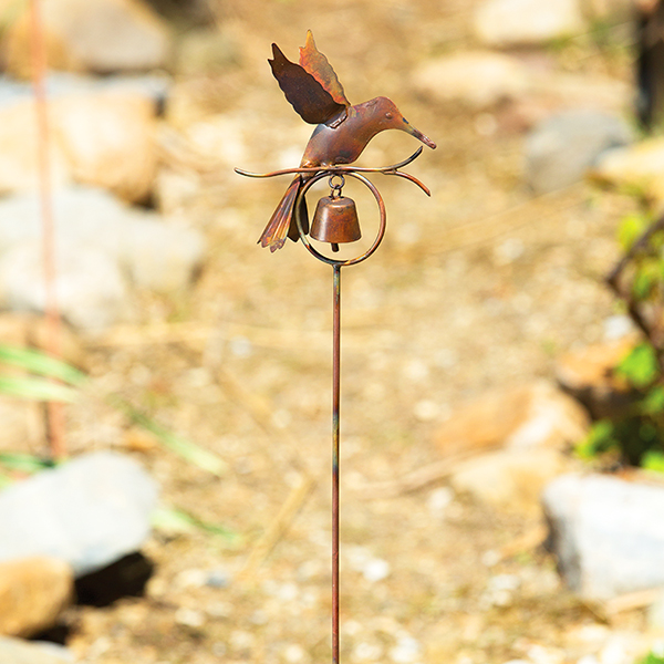 Hummingbird Flamed Garden Stake