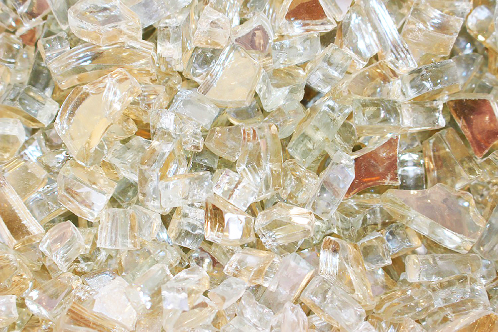Reflective Crystal Fire Glass