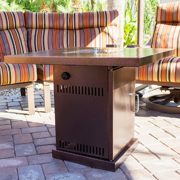 Antique Bronze and Stainless Steel Fire Pit