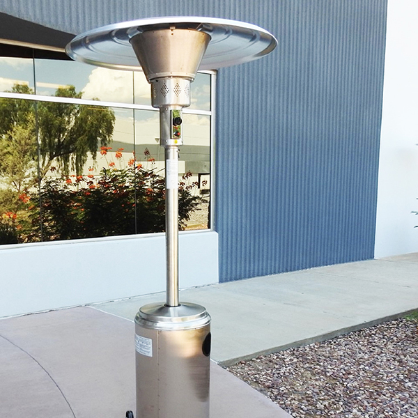  90" Tall Commercial Patio Heater in Stainless Steel