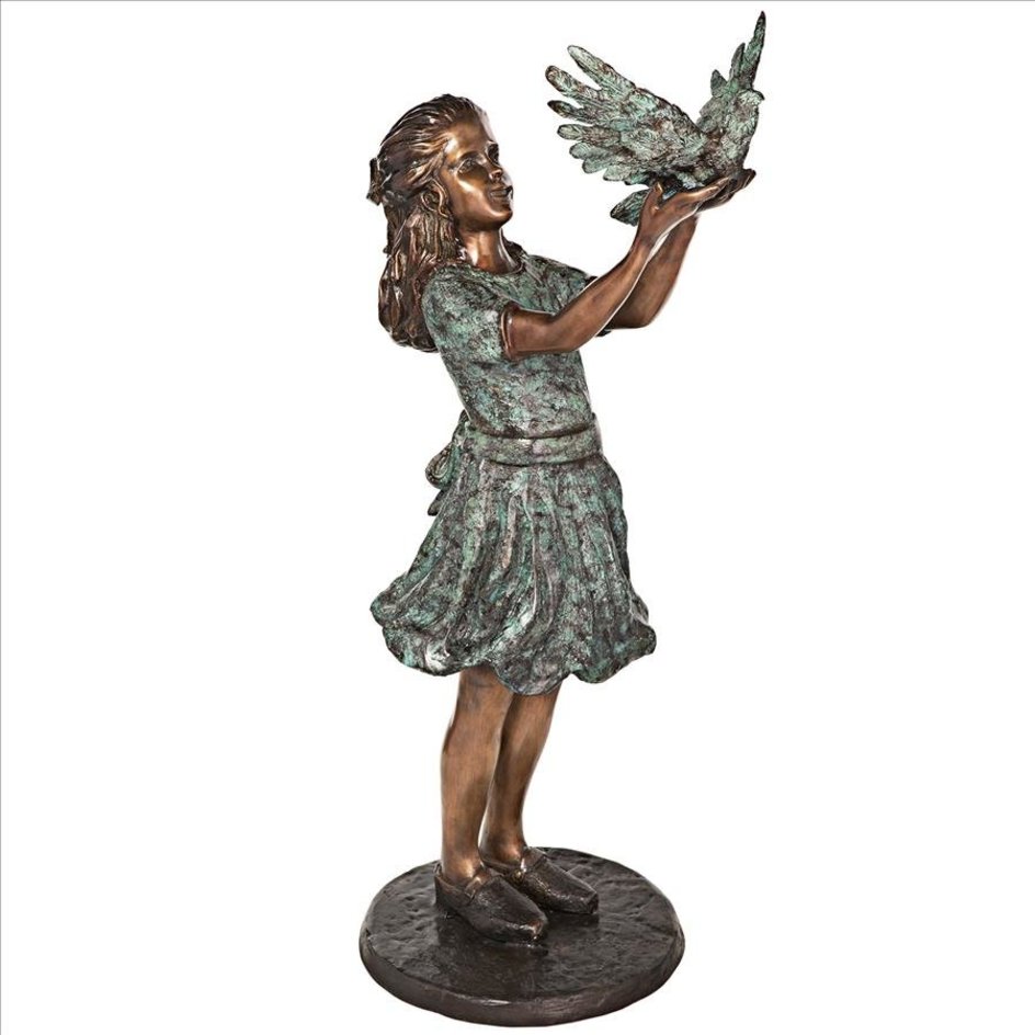 Dove of Peace Bronze Destiny Girl Statue