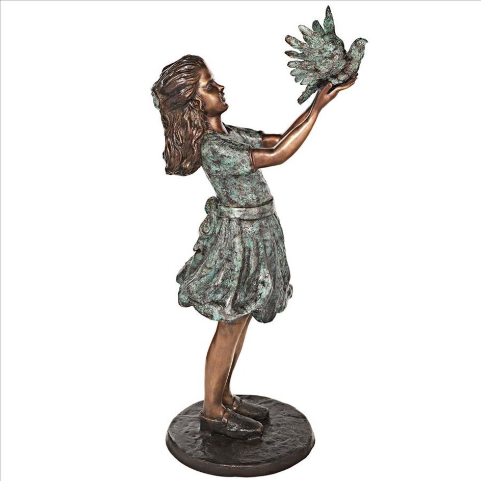 Dove of Peace Bronze Destiny Girl Statue