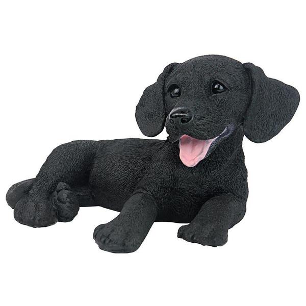 Black Labrador Puppy Statue