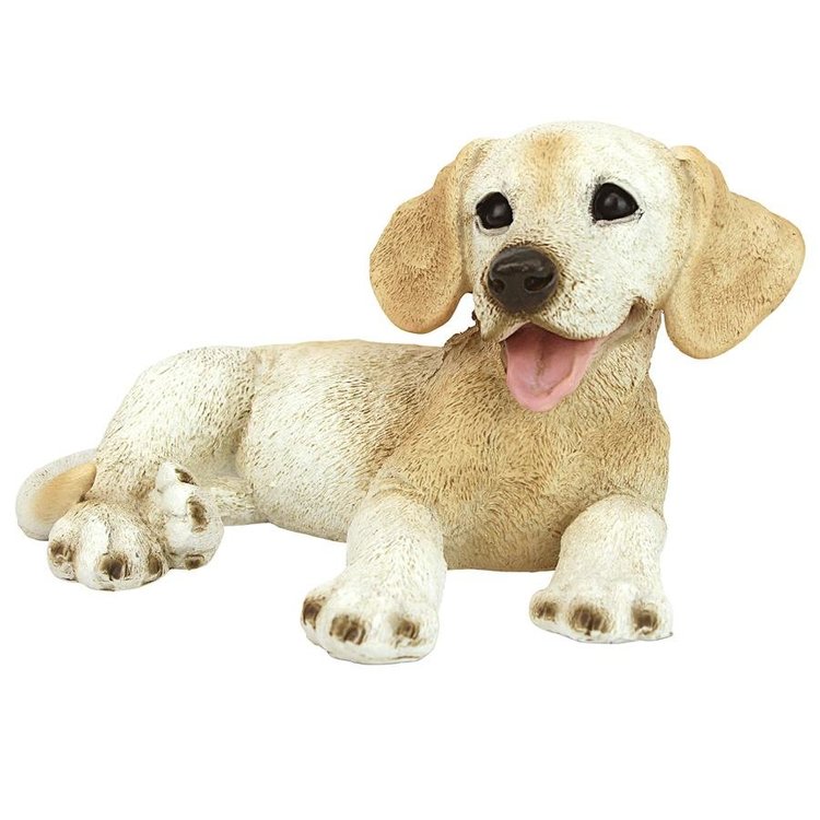 Yellow Labrador Puppy Statue