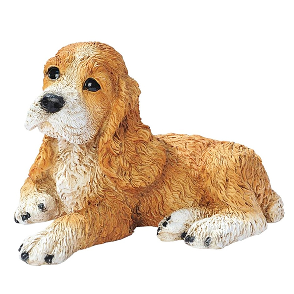 Brown Cocker Spaniel Puppy Statue