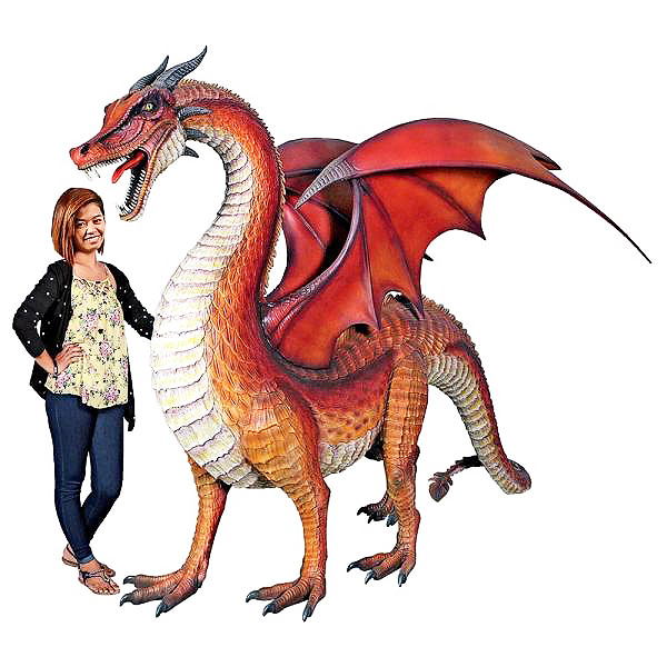Giant Welsh Red Dragon Statue