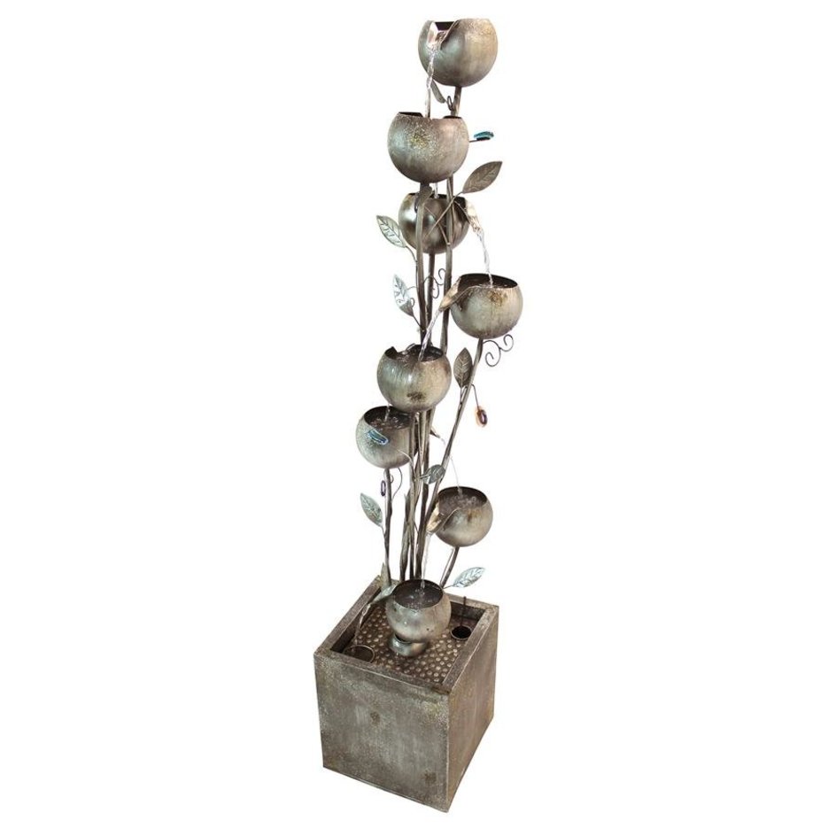 Abstract Floral Metal Fountain Tower