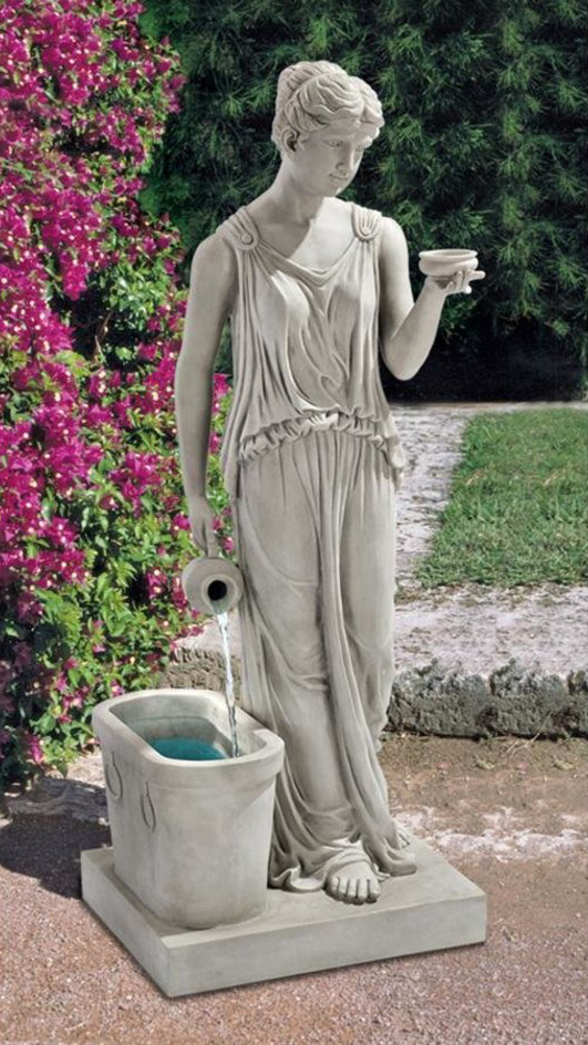 Hebe Goddess of Youth Pouring Water Fountain