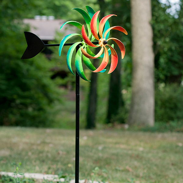 MultiColored Kinetic Art Windmill