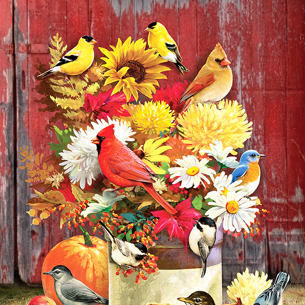 Autumn Bird Bouquet 1000 PC puzzle